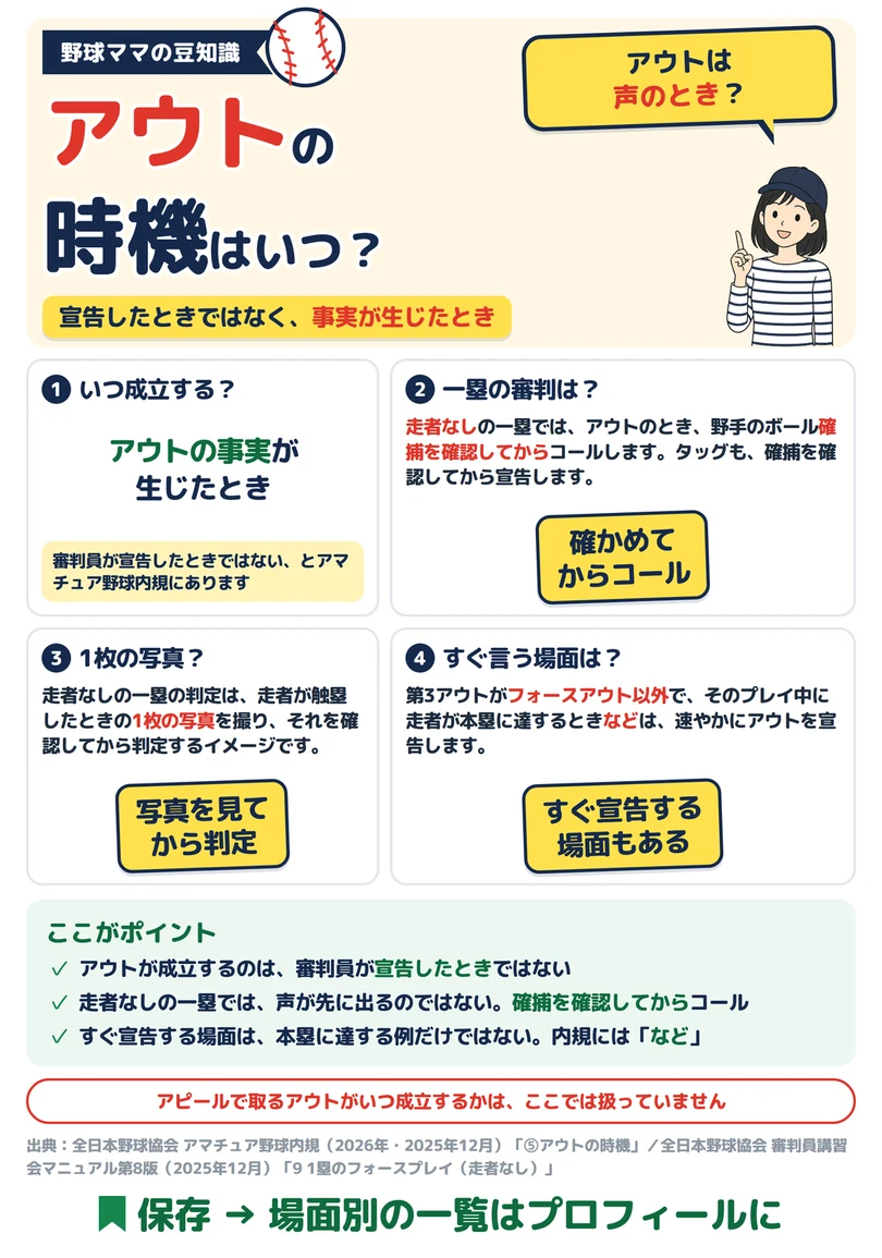 アウトの時機の図解